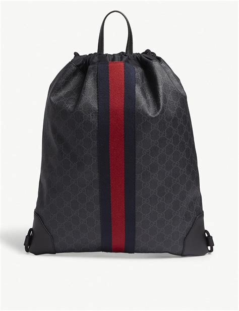 gucci supreme drawstring|Backpacks for Women .